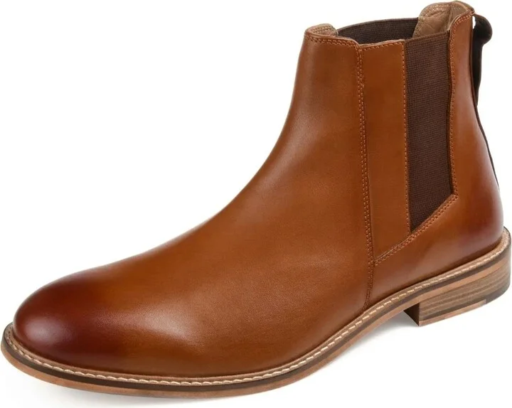 Thomas & Vine Mens Corbin Wide Tru Comfort Foam Pull-on Round Toe Chelsea Boot