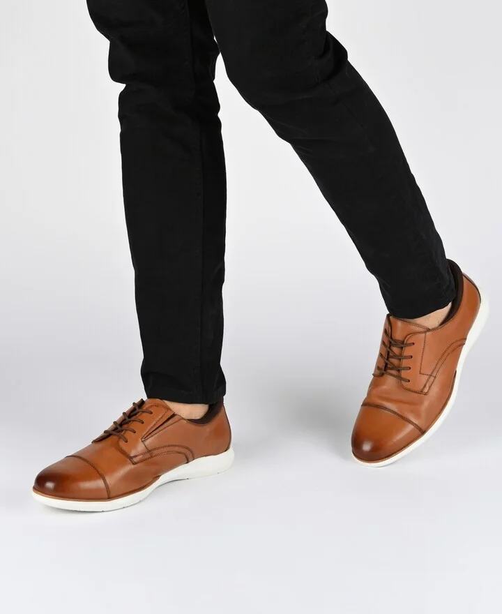 Thomas & Vine Men's Felton Cap Toe Derby Dress Shoes - Image 6
