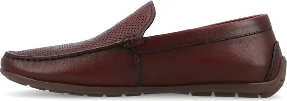 Thomas & Vine Mens Jaden Moc Toe Slip-on Driving Loafer, Mahogany - Image 2