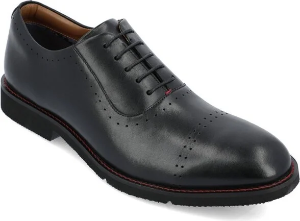 Thomas & Vine Morey Perforated Oxford Black