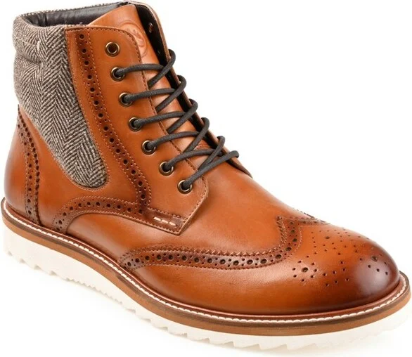Thomas & Vine Rockland Wingtip Ankle Boot Cognac