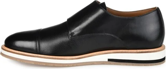 Thomas & Vine Thatcher Cap Toe Monk Strap Dress Shoe Black - Image 2