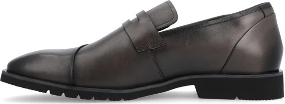 Thomas & Vine Zenith Chisel Toe Penny Loafer Charcoal - Image 7