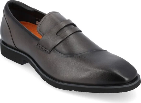 Thomas & Vine Zenith Chisel Toe Penny Loafer Charcoal