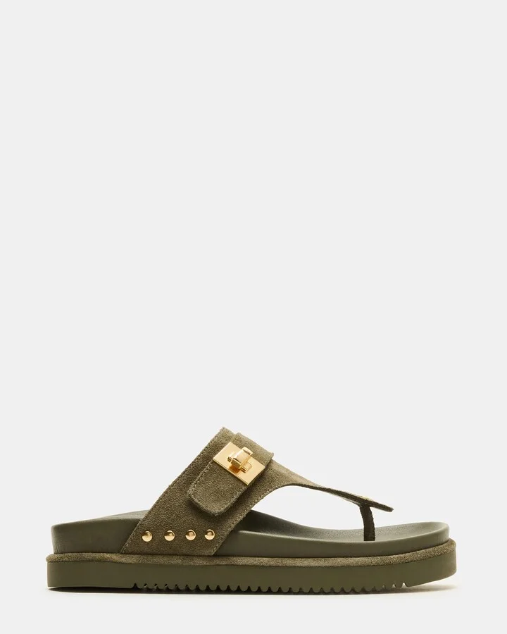 Thona Olive Suede