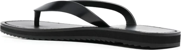 Thong-Strap Leather Flip Flops - Image 3