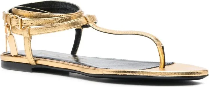 Thong-Strap Leather Sandals - Image 2