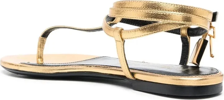 Thong-Strap Leather Sandals - Image 3
