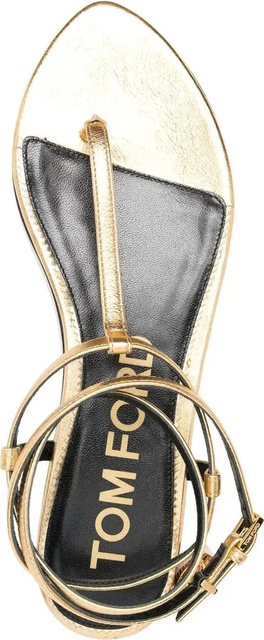 Thong-Strap Leather Sandals - Image 4
