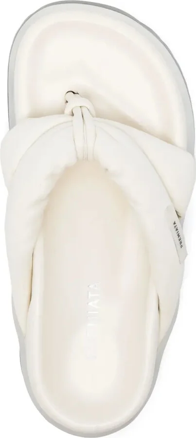 Thong-Strap Leather Slides - Image 4