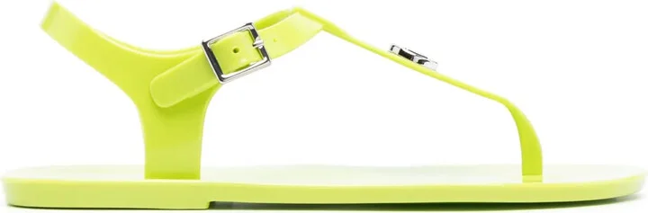 Thong-Strap Logo Plaque Sandals