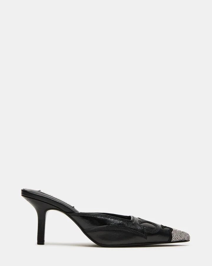 Thorin Black Leather Rhinestones