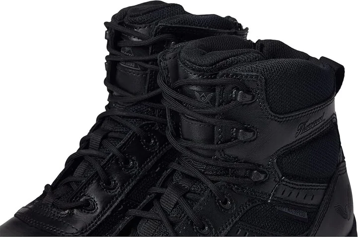 Thorogood 6 Plain Toe Waterproof Men's Shoes Black : 4 D - Medium, Leather/Textile - Image 6