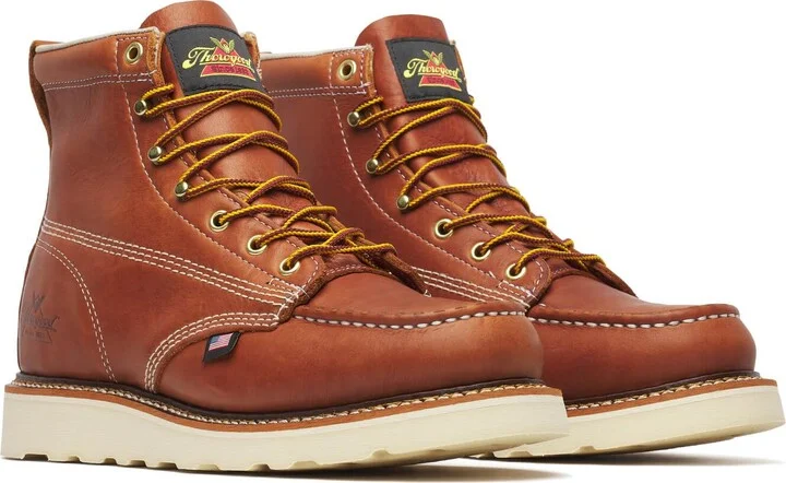 Thorogood American Heritage 6” Moc Toe Work Boots for Men - Soft Toe