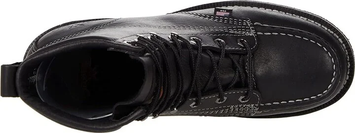 Thorogood American Heritage Midnight Series 6 Moc Toe Men's Shoes Black : 8.5 D - Medium, Leather - Image 2
