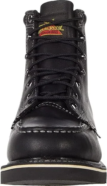 Thorogood American Heritage Midnight Series 6 Moc Toe Men's Shoes Black : 8.5 D - Medium, Leather - Image 5