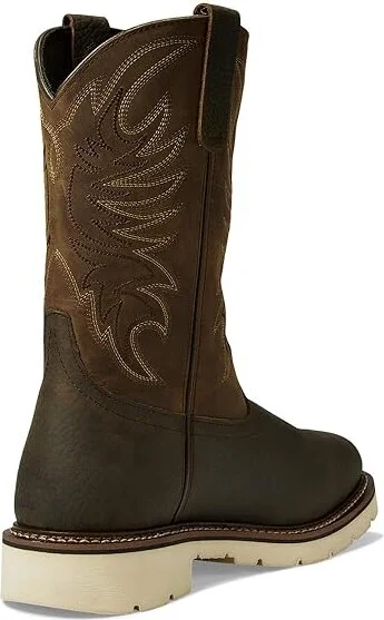 Thorogood American Heritage Square Toe Wellington Men's Shoes Crazy Horse Upper/Pebble Brown Bottom : 15 D - Medium - Image 4