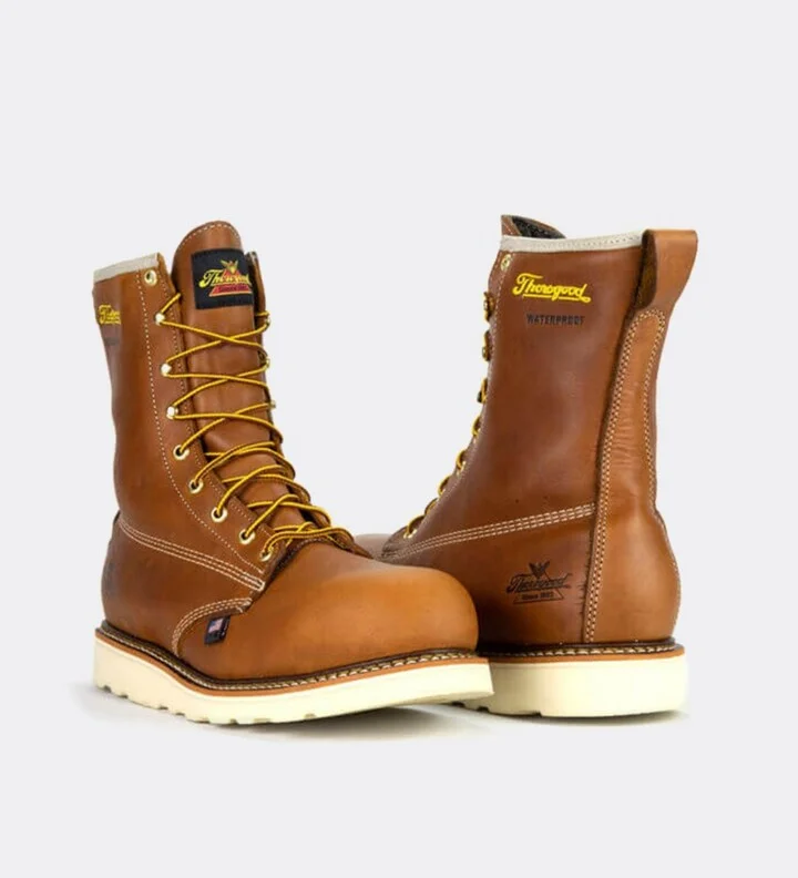 Thorogood American Heritage Waterproof 8" Tobacco Safety Toe Work Boots for Men - Image 2