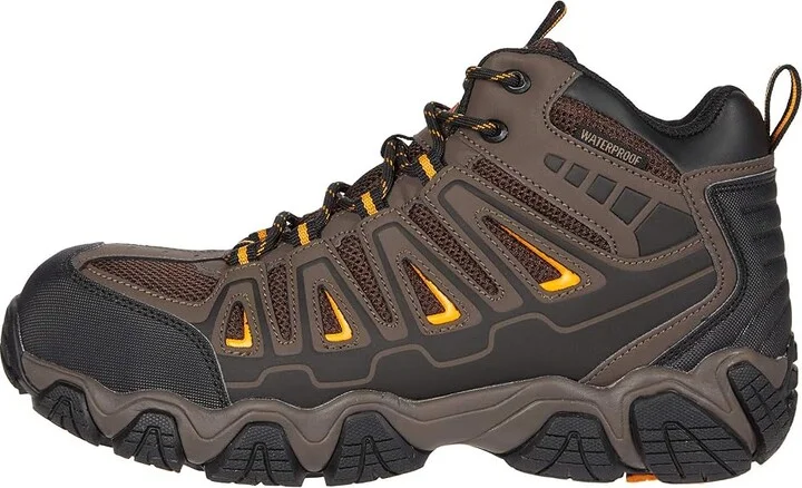 Thorogood Crosstrex Mid Waterproof Comp Toe Men's Boots Brown/Orange : 11.5 D - Medium, Textile/Leather - Image 6