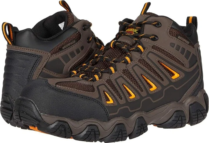 Thorogood Crosstrex Mid Waterproof Comp Toe Men's Boots Brown/Orange : 11.5 D - Medium, Textile/Leather