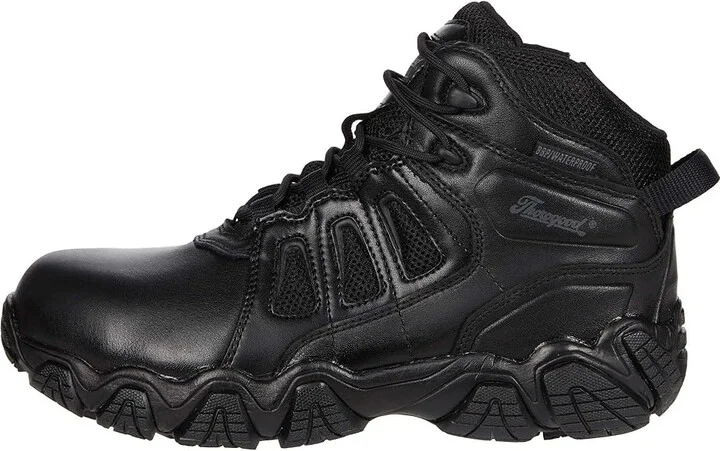 Thorogood Crosstrex Side Zip Mid Waterproof Comp Toe Polished Men's Shoes Black : 10 D - Medium, Textile/Leather - Image 6