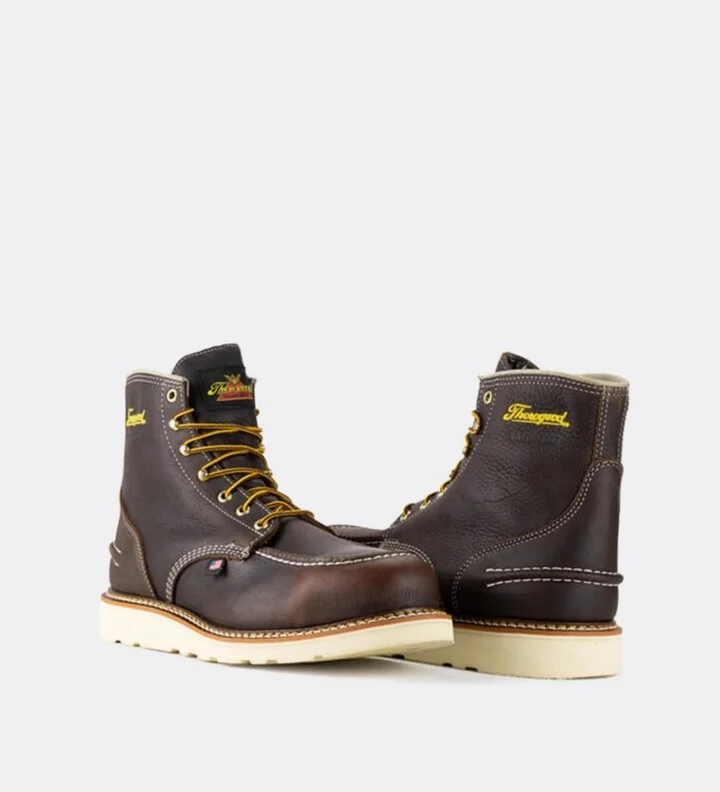Thorogood Men's 1957 Series Waterproof 6" Briar Pitstop Moc Toe Work Boots for Men - Image 2