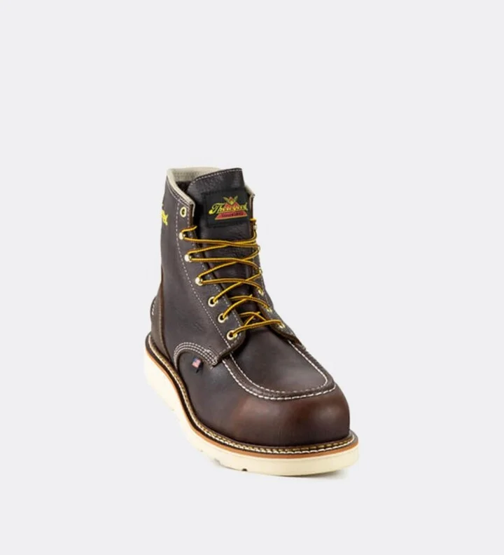 Thorogood Men's 1957 Series Waterproof 6" Briar Pitstop Moc Toe Work Boots for Men - Image 3