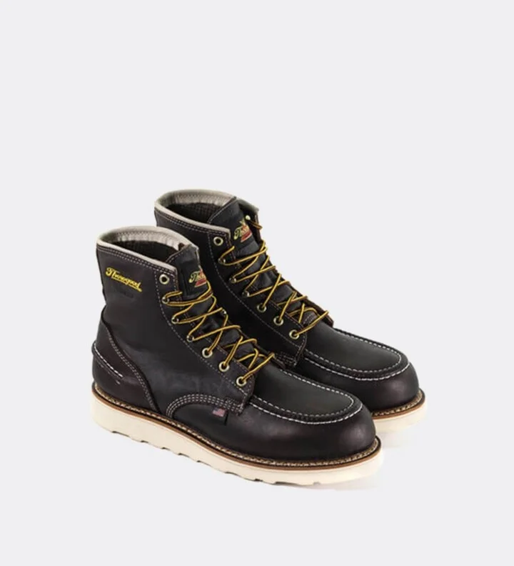 Thorogood Men's 1957 Series Waterproof 6" Briar Pitstop Moc Toe Work Boots for Men - Image 4