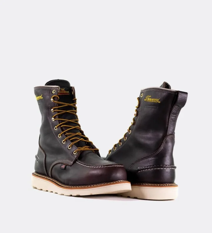 Thorogood Men's 1957 Series Waterproof 8" Briar Pitstop Moc Toe Work Boots for Men - Image 2