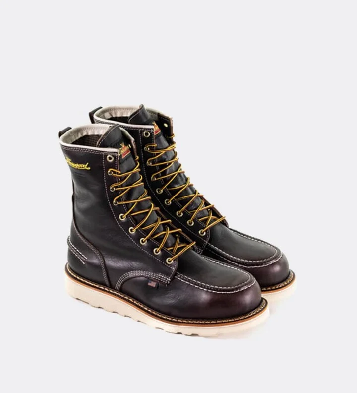 Thorogood Men's 1957 Series Waterproof 8" Briar Pitstop Moc Toe Work Boots for Men - Image 3