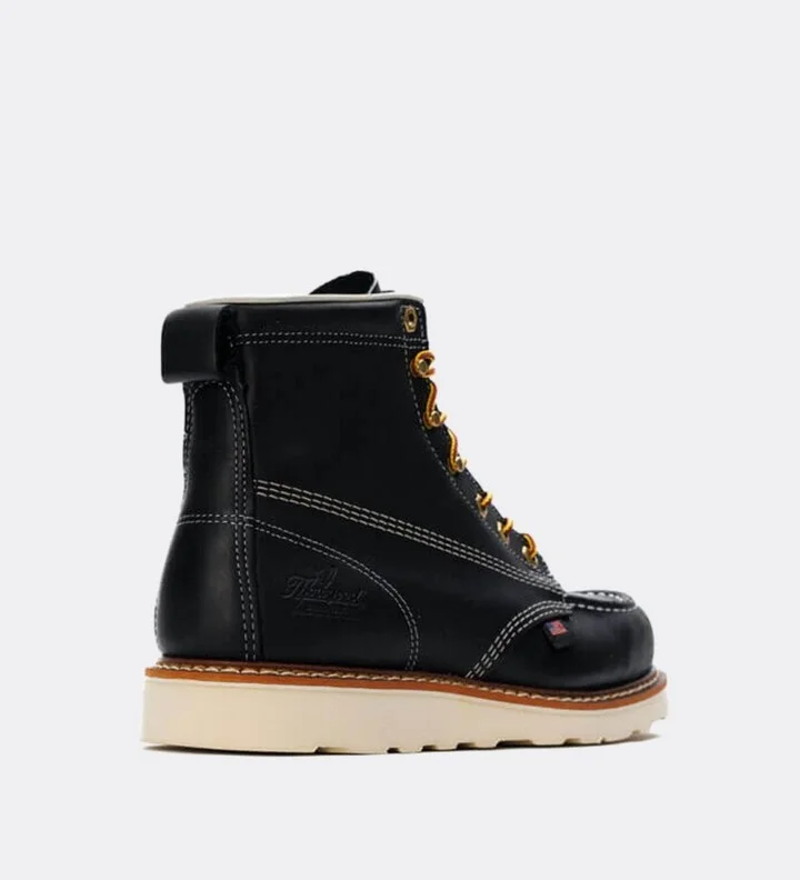 Thorogood Men's American Heritage 6" Black Moc Toe Work Boots for Men - Image 2