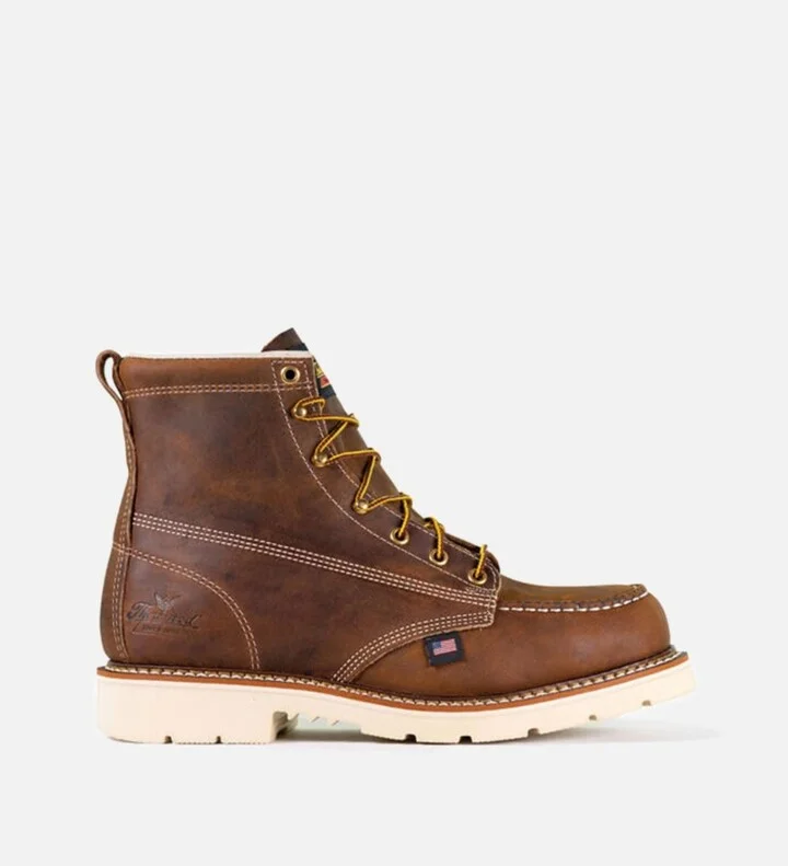 Thorogood Men's American Heritage 6" Steel Toe Work Boots for Men