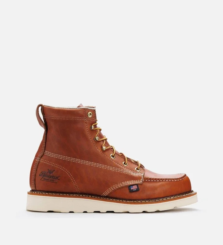 Thorogood Men's American Heritage 6" Tobacco Moc Toe Work Boots for Men