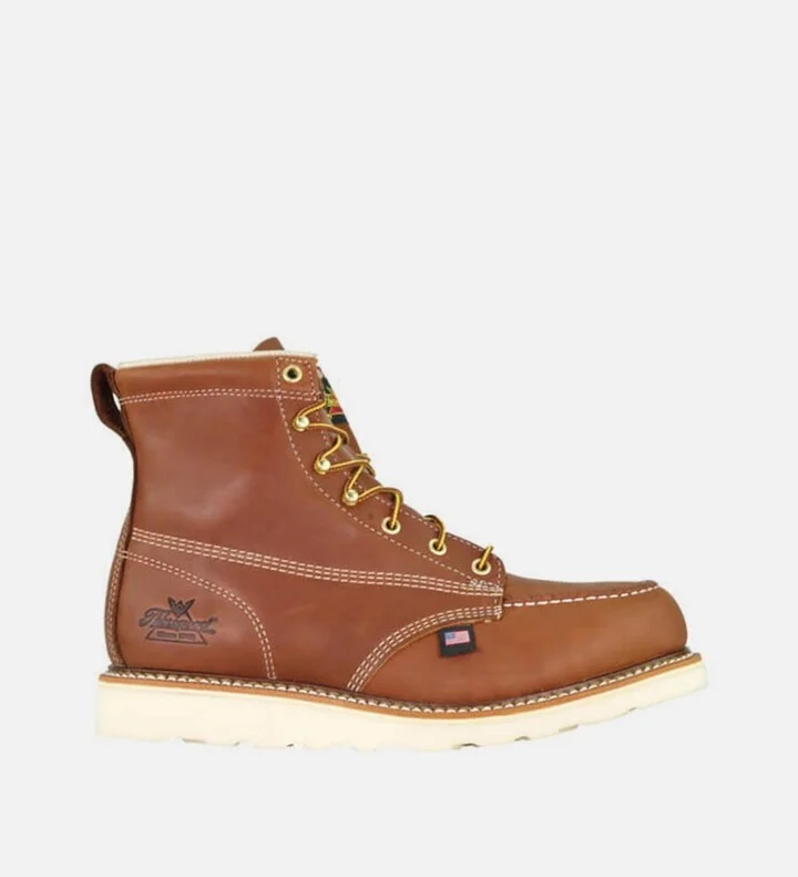Thorogood Men's American Heritage 6" Tobacco Safety Toe Work Boots for Men