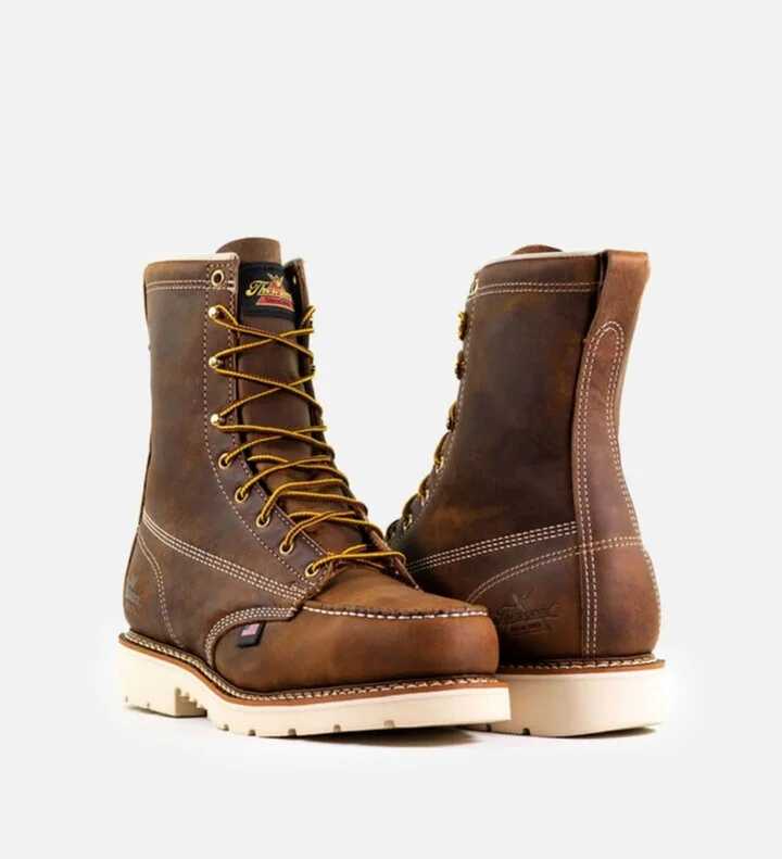 Thorogood Men's American Heritage 8" Steel Toe Work Boots for Men - Image 3