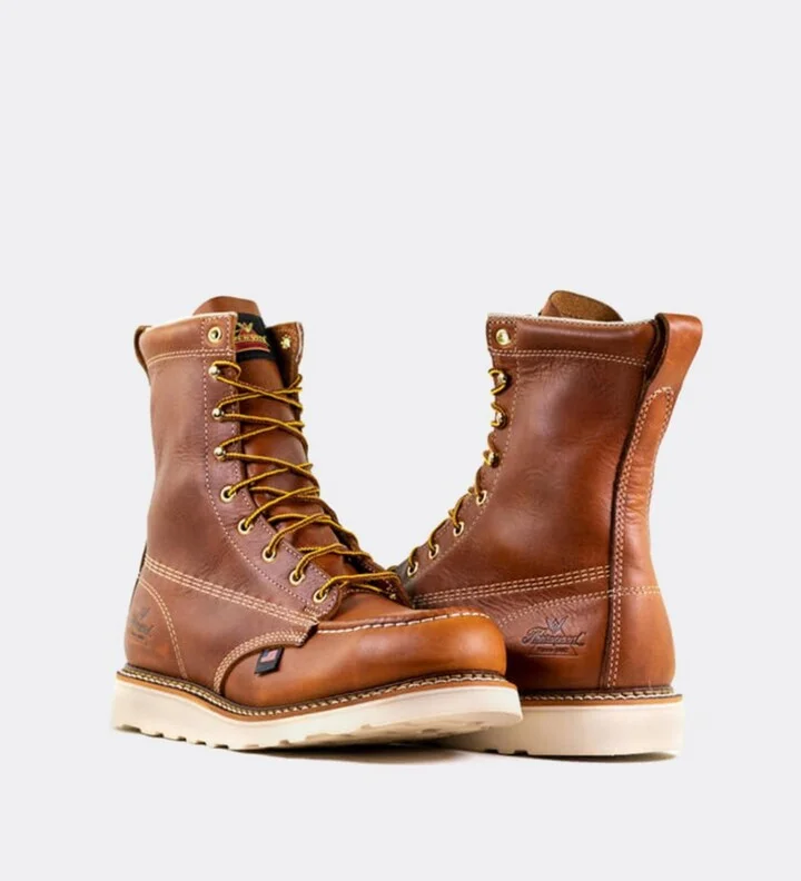Thorogood Men's American Heritage 8" Tobacco Moc Toe Work Boots for Men - Image 2