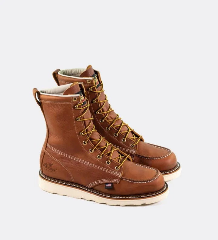 Thorogood Men's American Heritage 8" Tobacco Moc Toe Work Boots for Men - Image 3