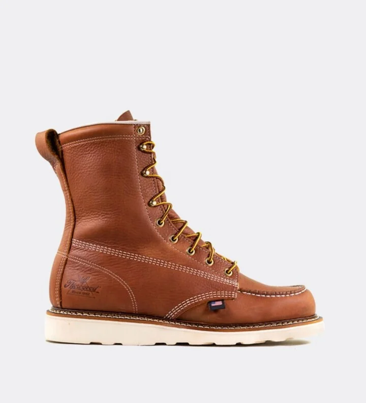 Thorogood Men's American Heritage 8" Tobacco Moc Toe Work Boots for Men