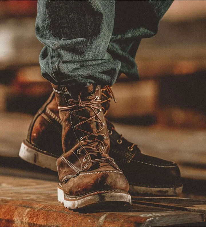 Thorogood Men's1957 Series Waterproof Safety Toe 8" Moc Toe Work Boots for Men - Image 5