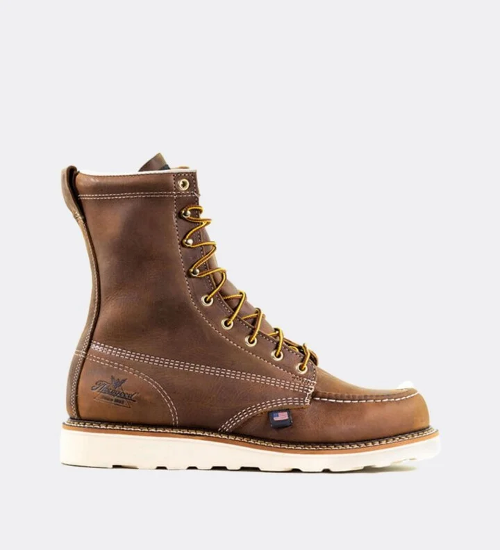 Thorogood Men's1957 Series Waterproof Safety Toe 8" Moc Toe Work Boots for Men