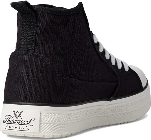 Thorogood Warehouse Won Safety Mid Shoes Black/White : Men's 15 - Women's 17 Medium, Canvas - Image 4