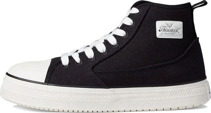Thorogood Warehouse Won Safety Mid Shoes Black/White : Men's 15 - Women's 17 Medium, Canvas - Image 6