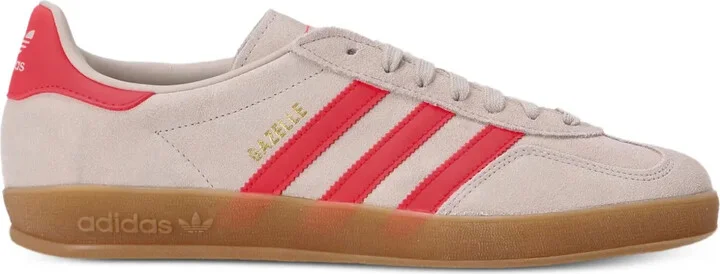 Three-Stripe Leather Low-Top Sneakers