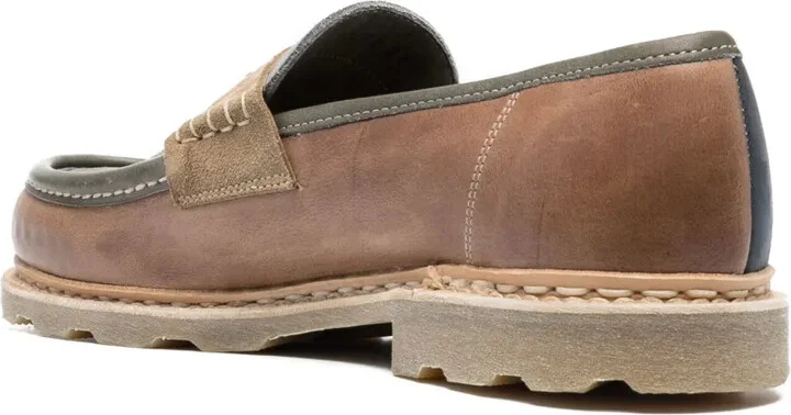 Three-Tone Suede Penny Loafers - Image 3