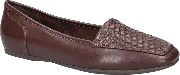 THRILL Womens Cushioned Footbed Faux Leather Loafers