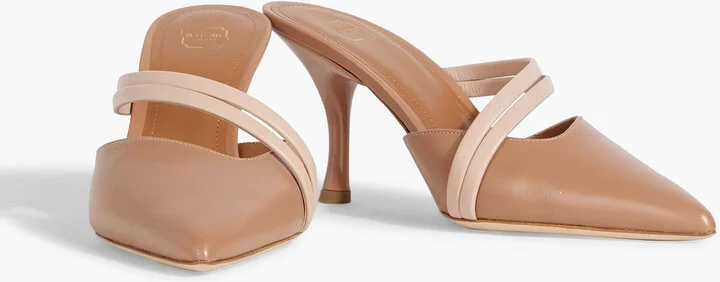 Tia 70 two-tone leather mules - Image 2