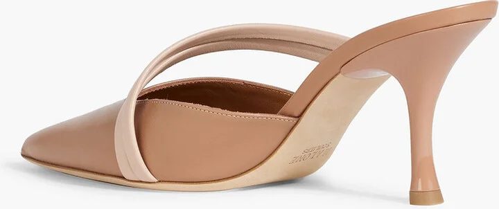 Tia 70 two-tone leather mules - Image 3