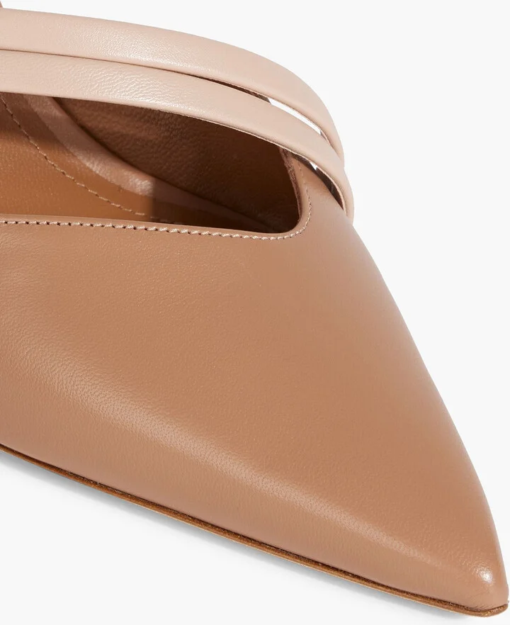 Tia 70 two-tone leather mules - Image 4