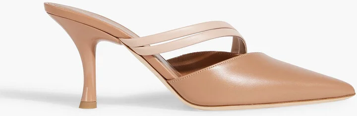 Tia 70 two-tone leather mules