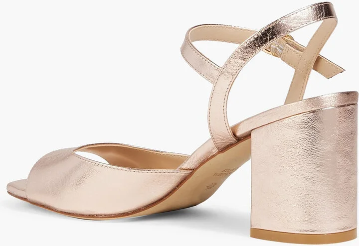 Tia 75 metallic textured-leather sandals - Image 3